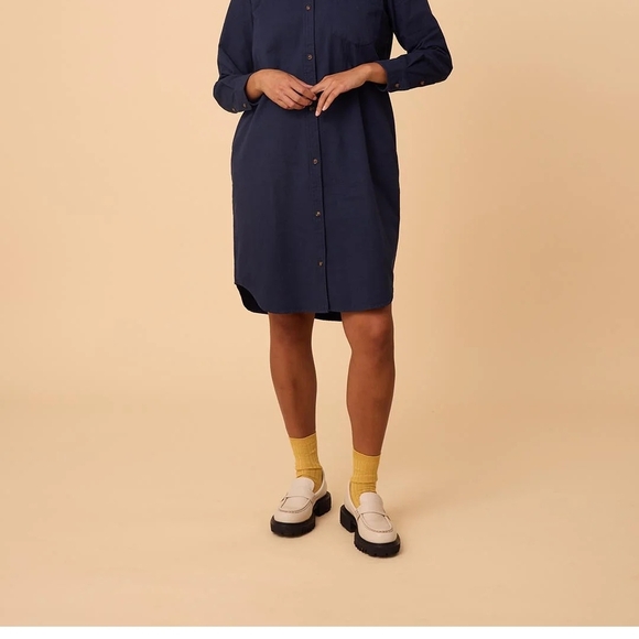 Navy Button-Up Shirt - Picture 4 of 4